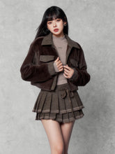 Eco-Fur Spliced Short Jacket